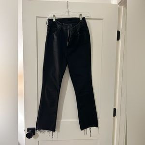 Mother the insider crop step fray - size 27. Color - not guilty